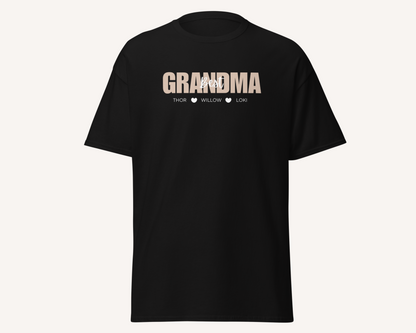 Best Grandma Personalised Tshirt - TLC Paws