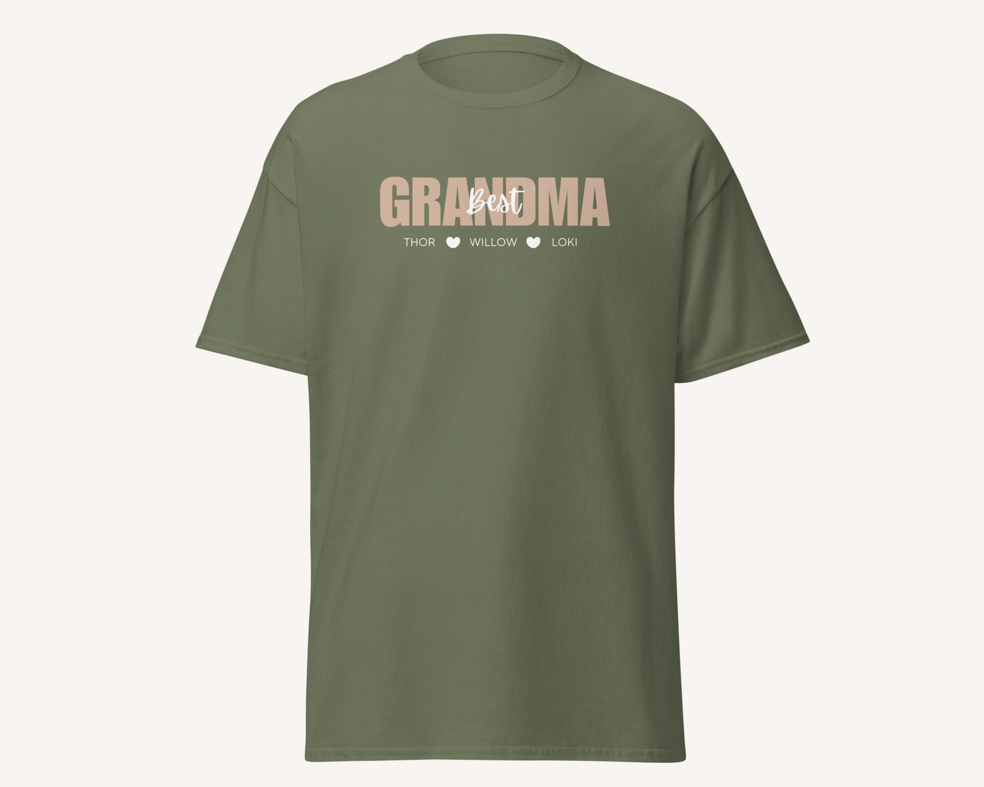 Best Grandma Personalised Tshirt - TLC Paws