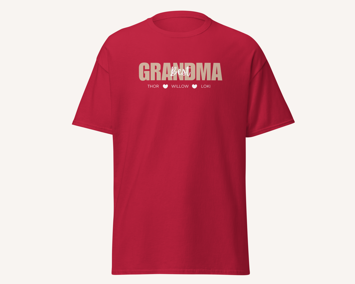 Best Grandma Personalised Tshirt - TLC Paws