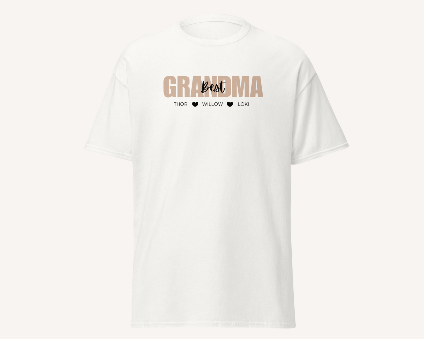 Best Grandma Personalised Tshirt - TLC Paws