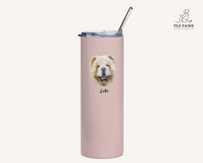 Custom Pet Face Water Bottle Tumbler - TLC Paws
