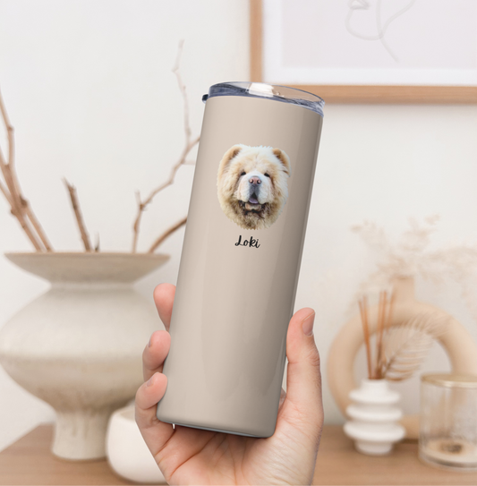 Custom Pet Face Water Bottle Tumbler - TLC Paws