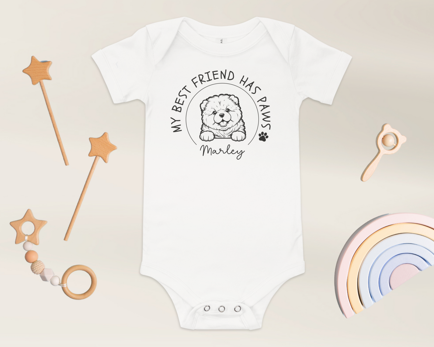 Chow Chow Baby Onesie