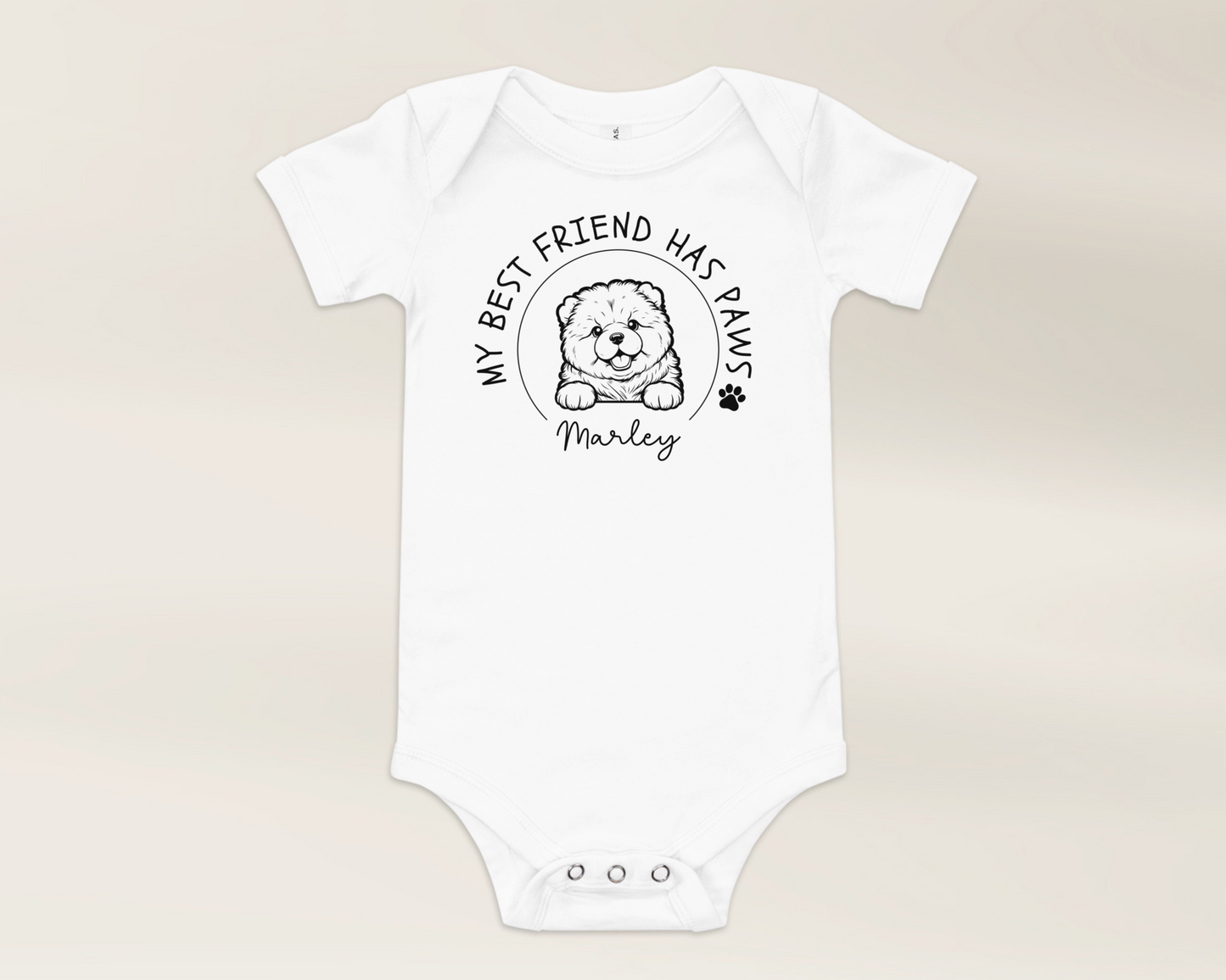 Chow Chow Baby Onesie