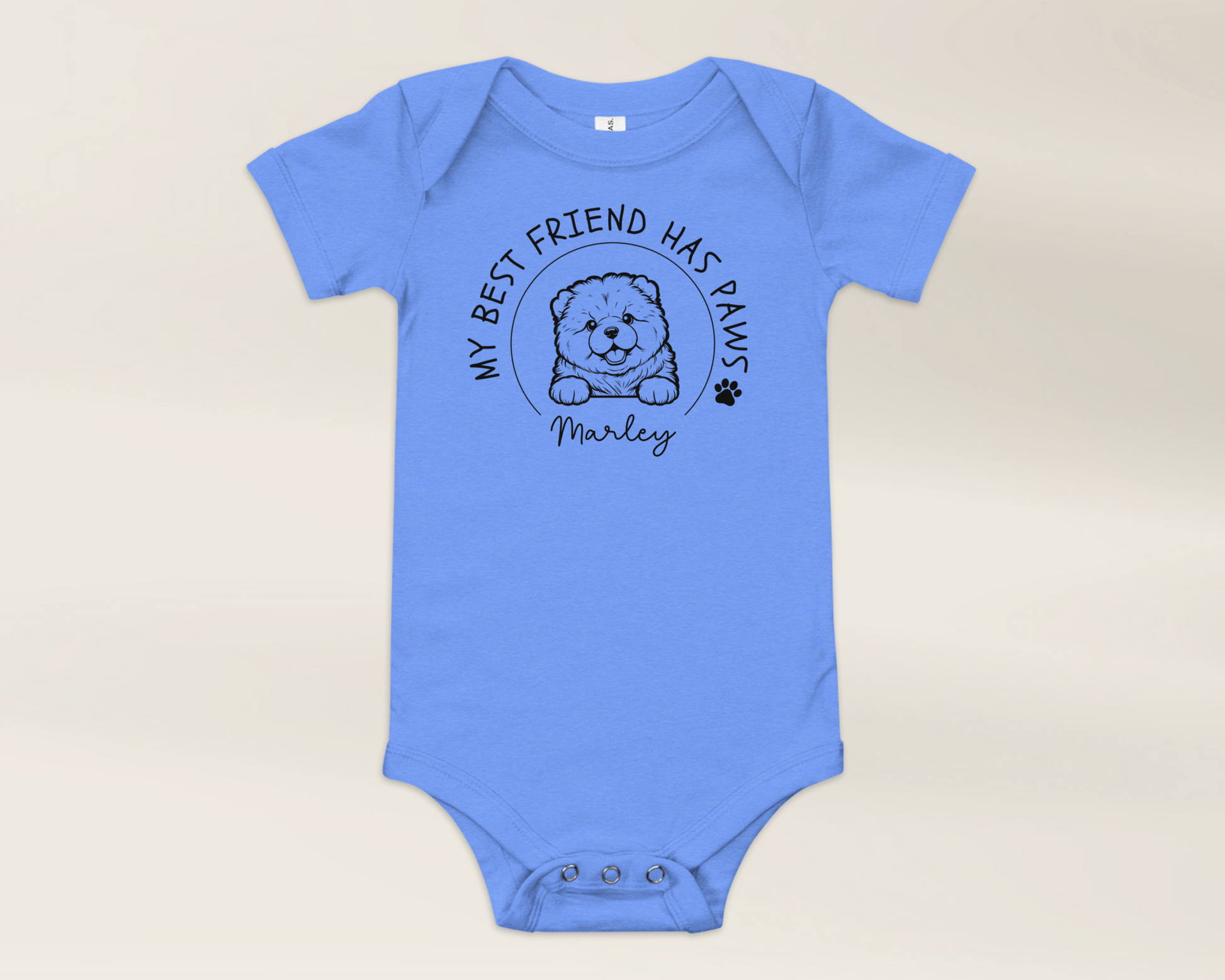 Chow Chow Baby Onesie