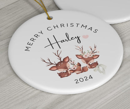 Personalised Christmas Ornament - Heart - TLC Paws