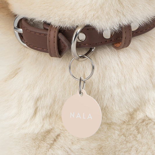 Personalized Pet Dog or Cat ID Tag - Peach - TLC Paws