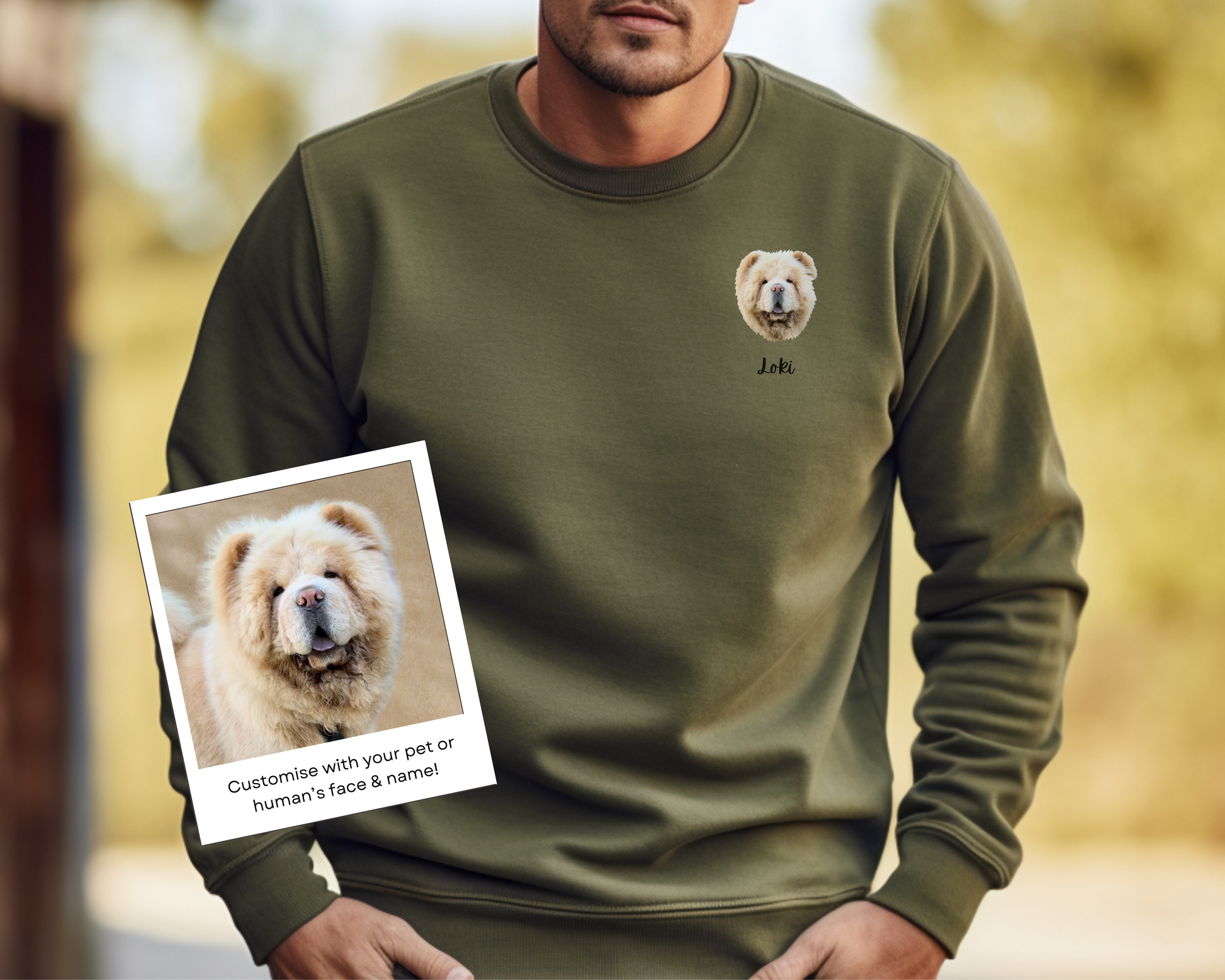 Custom Pet Portrait Sweatshirt Crewneck 