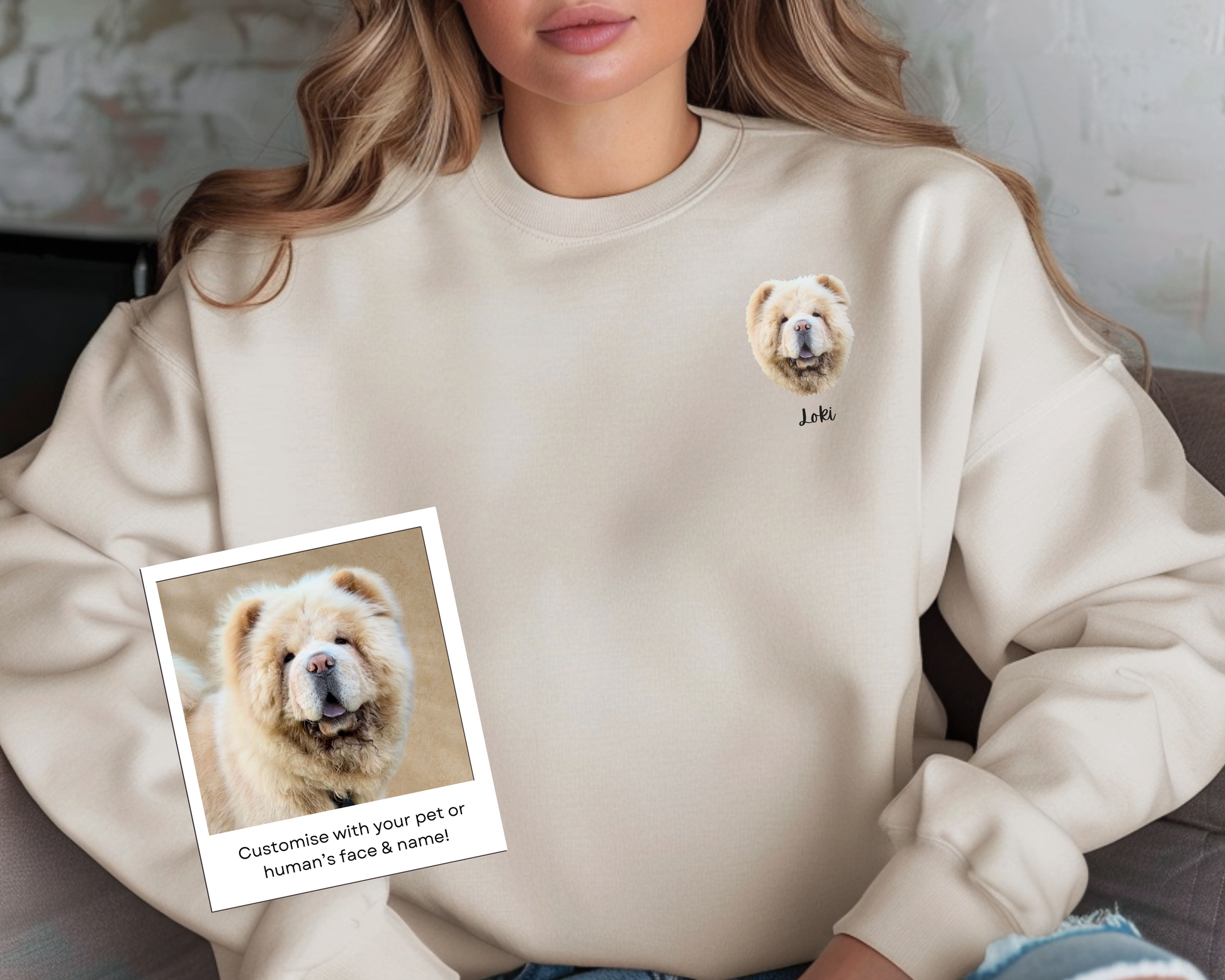 Custom Pet Portrait Sweatshirt Crewneck 