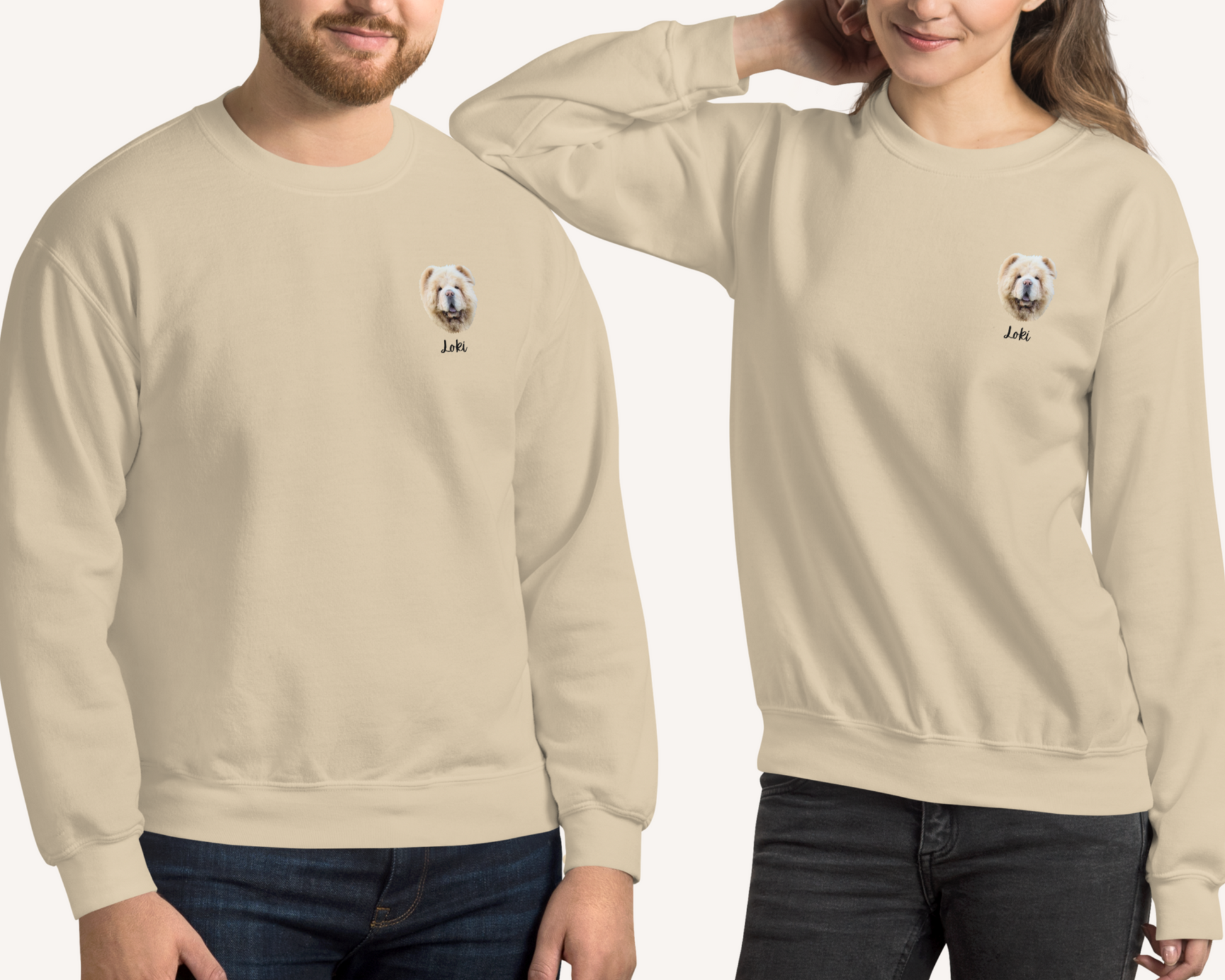 Custom Pet Face Crewneck Sweatshirt