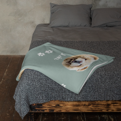 Custom Pet Portrait Blanket and Throw