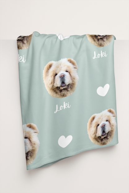 Custom Pet Portrait Blanket and Throw