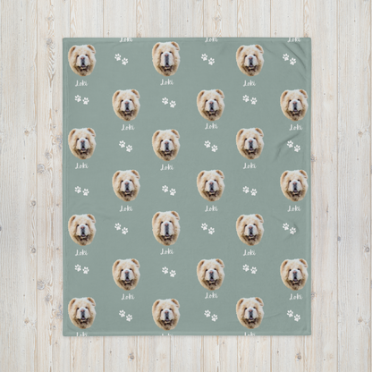 Custom Pet Portrait Blanket and Throw