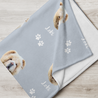 Custom Pet Portrait Blanket and Throw