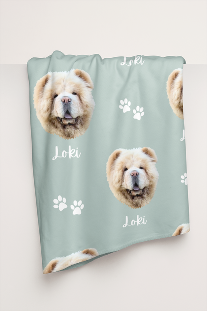 Custom Pet Portrait Blanket and Throw