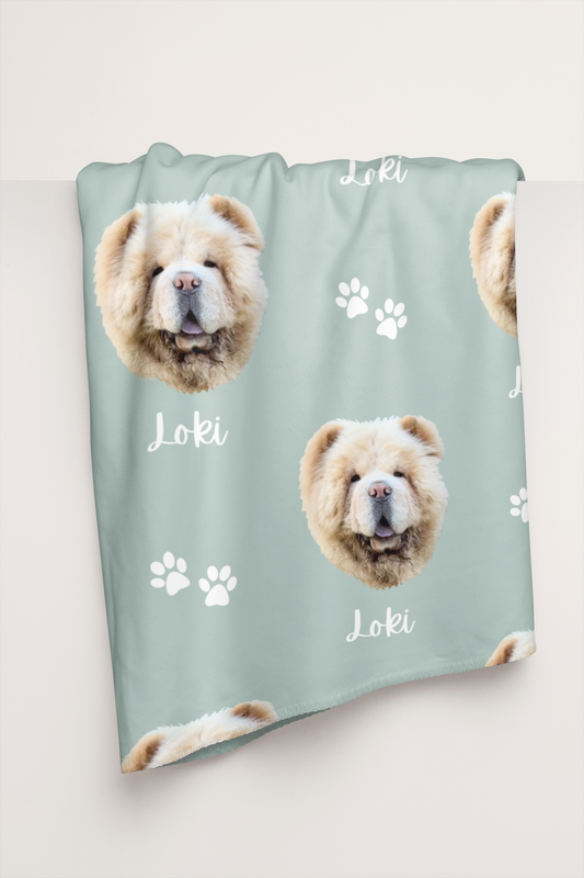 Custom Pet Portrait Blanket and Throw