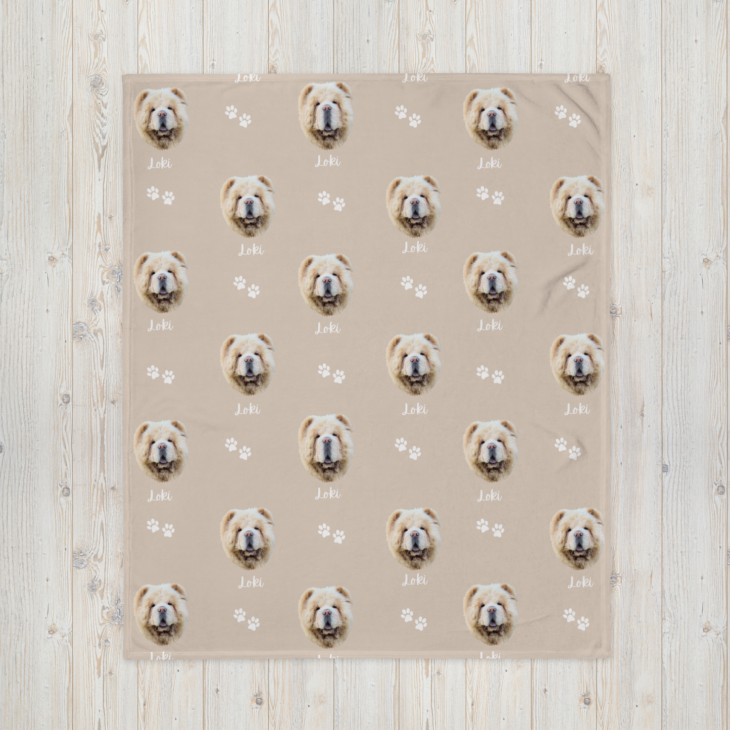Custom Pet Portrait Blanket and Throw