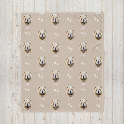Custom Pet Portrait Blanket and Throw