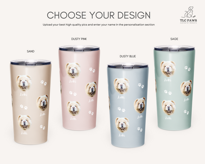 Custom Pet Face Wine & Coffee Tumbler - TLC Paws