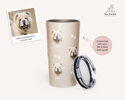 Custom Pet Face Wine & Coffee Tumbler - TLC Paws