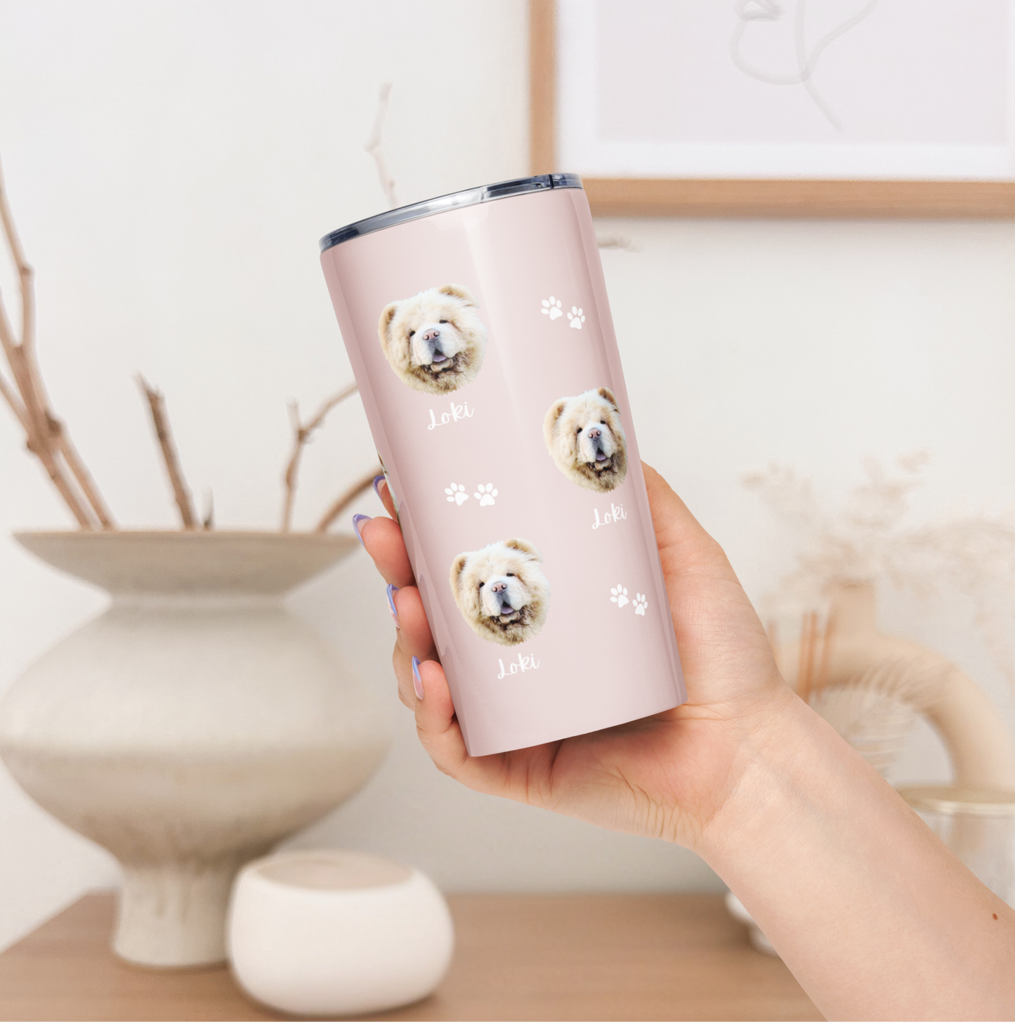 Custom Pet Face Wine & Coffee Tumbler - TLC Paws