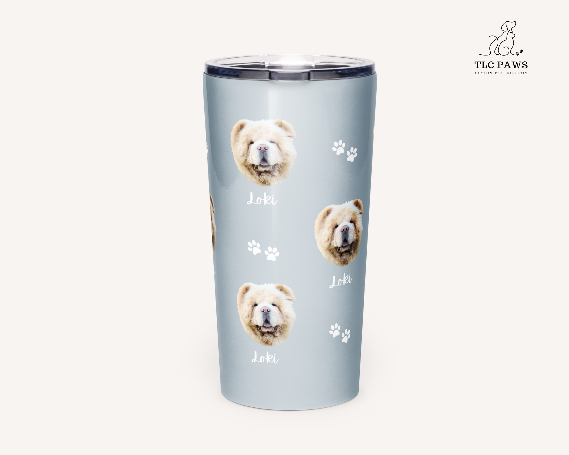 Custom Pet Face Wine & Coffee Tumbler - TLC Paws