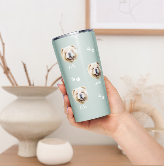 Custom Pet Face Wine & Coffee Tumbler - TLC Paws
