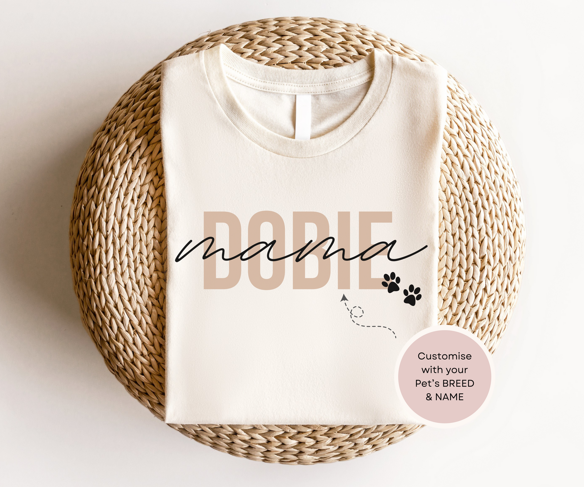 Personalised Doberman Pincher Dog Mama Tshirt - TLC Paws