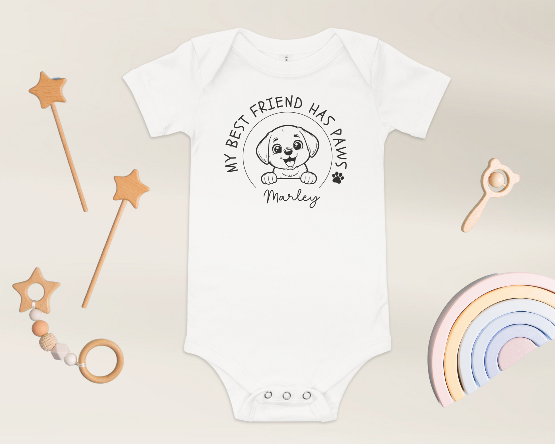 Dog Bestie Baby Onesie 