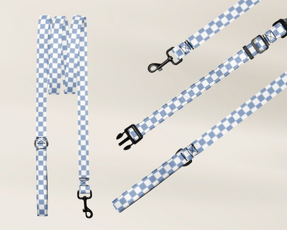 Dog Leash - Checkered Blue - TLC Paws