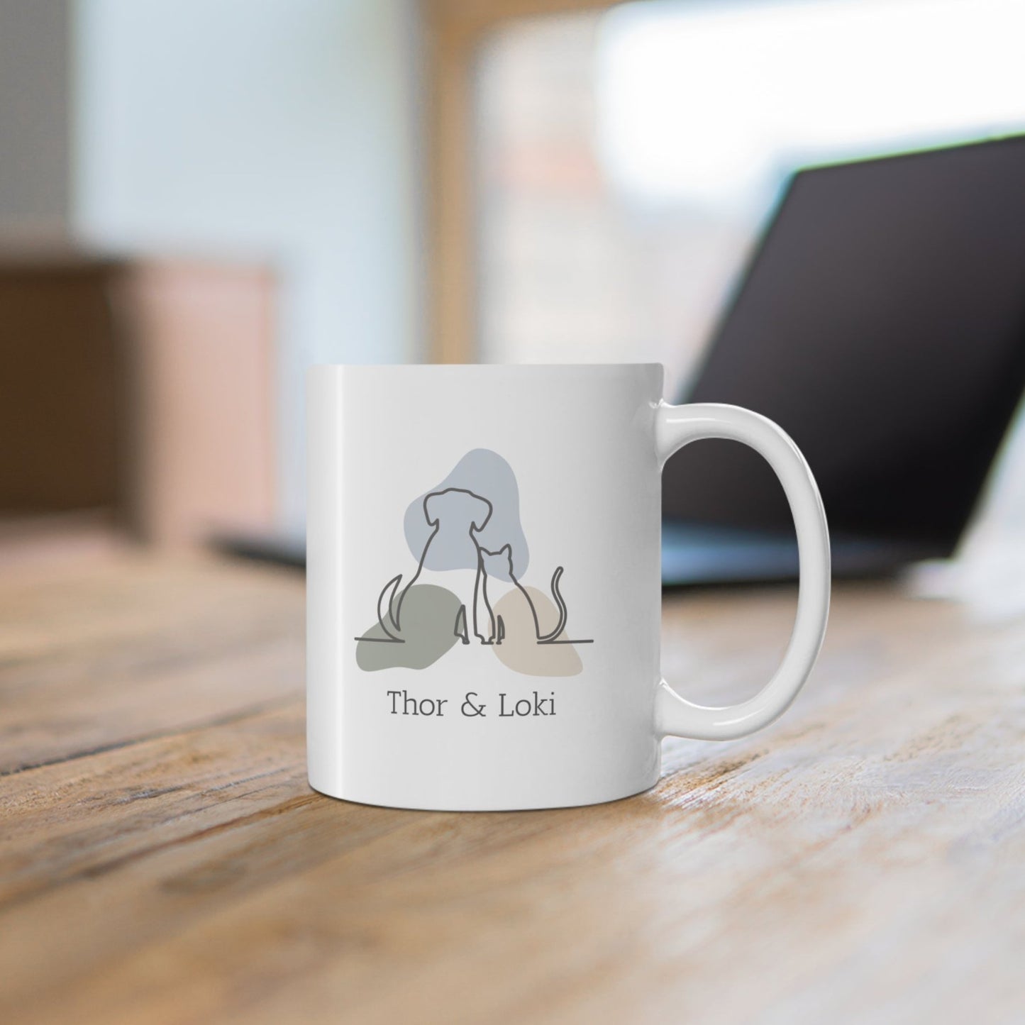 Personalised Dog Mug - Blush Pink - TLC Paws