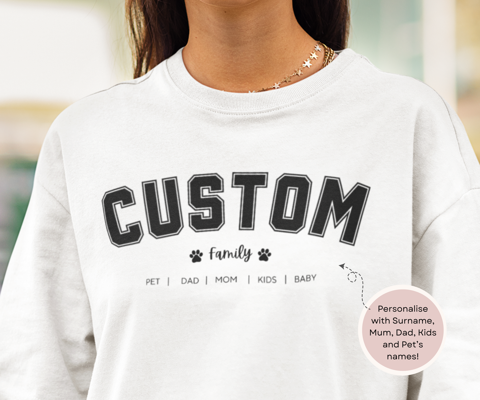 Family Surname Personalized Varsity T-Shirt - Unisex - TLC Paws