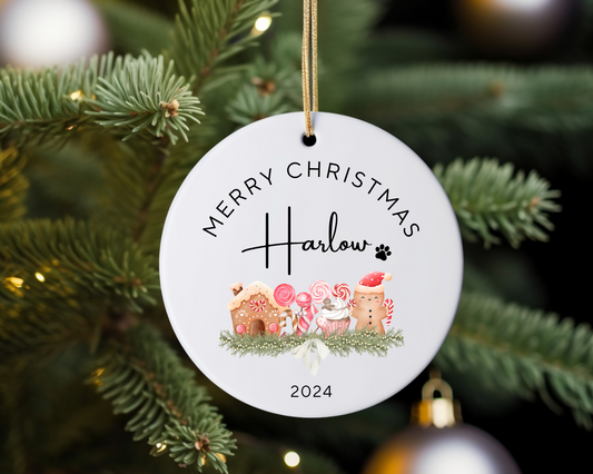 Personalised Christmas Gingerbread Ornament - Heart - TLC Paws