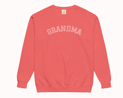 Grandma Embroidered Sweatshirt with Personalised Pet & Baby Names on Sleeve - TLC Paws