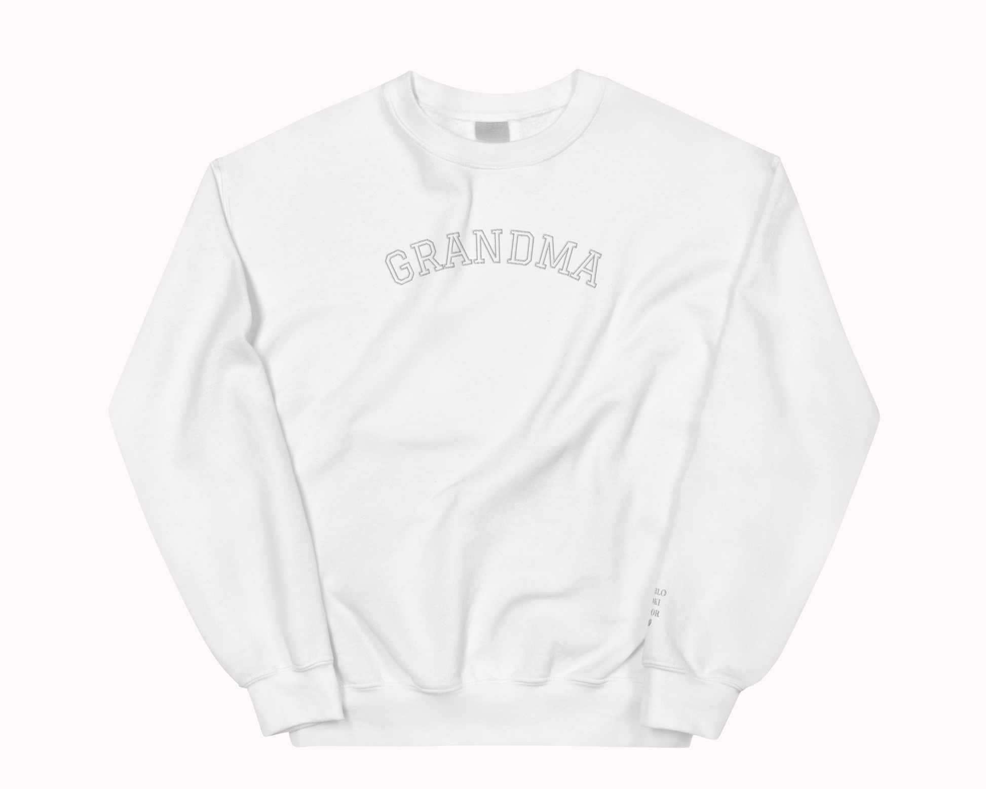 Grandma Embroidered Sweatshirt with Personalised Pet & Baby Names on Sleeve - TLC Paws