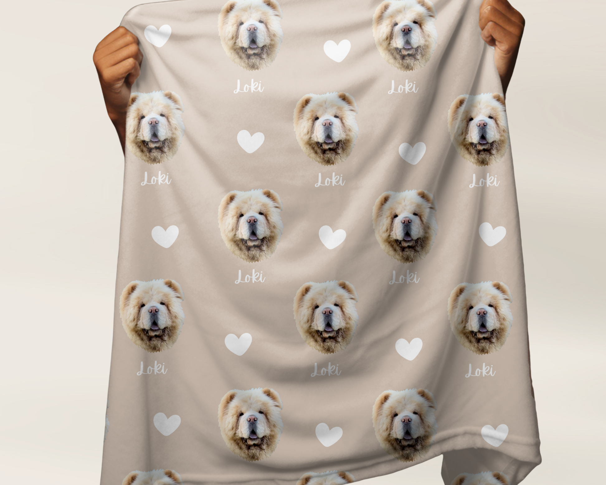 Custom Pet Portrait Blanket and Throw