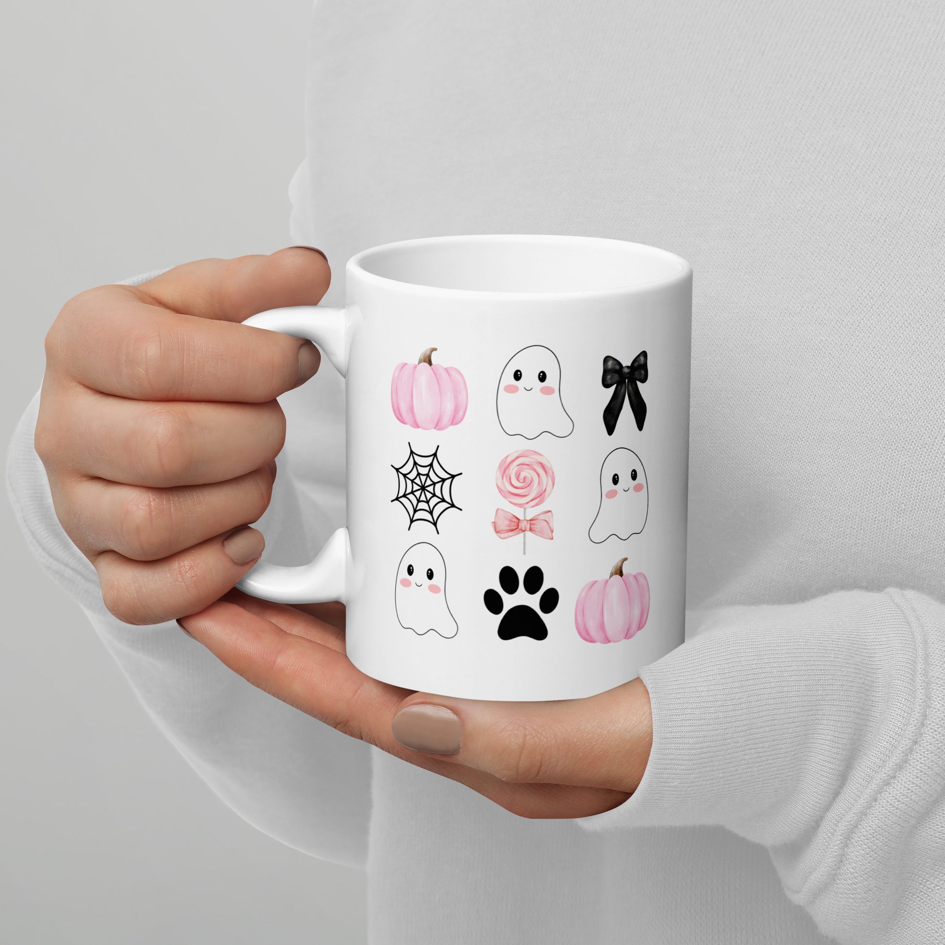 Cute Pet Halloween Mug White