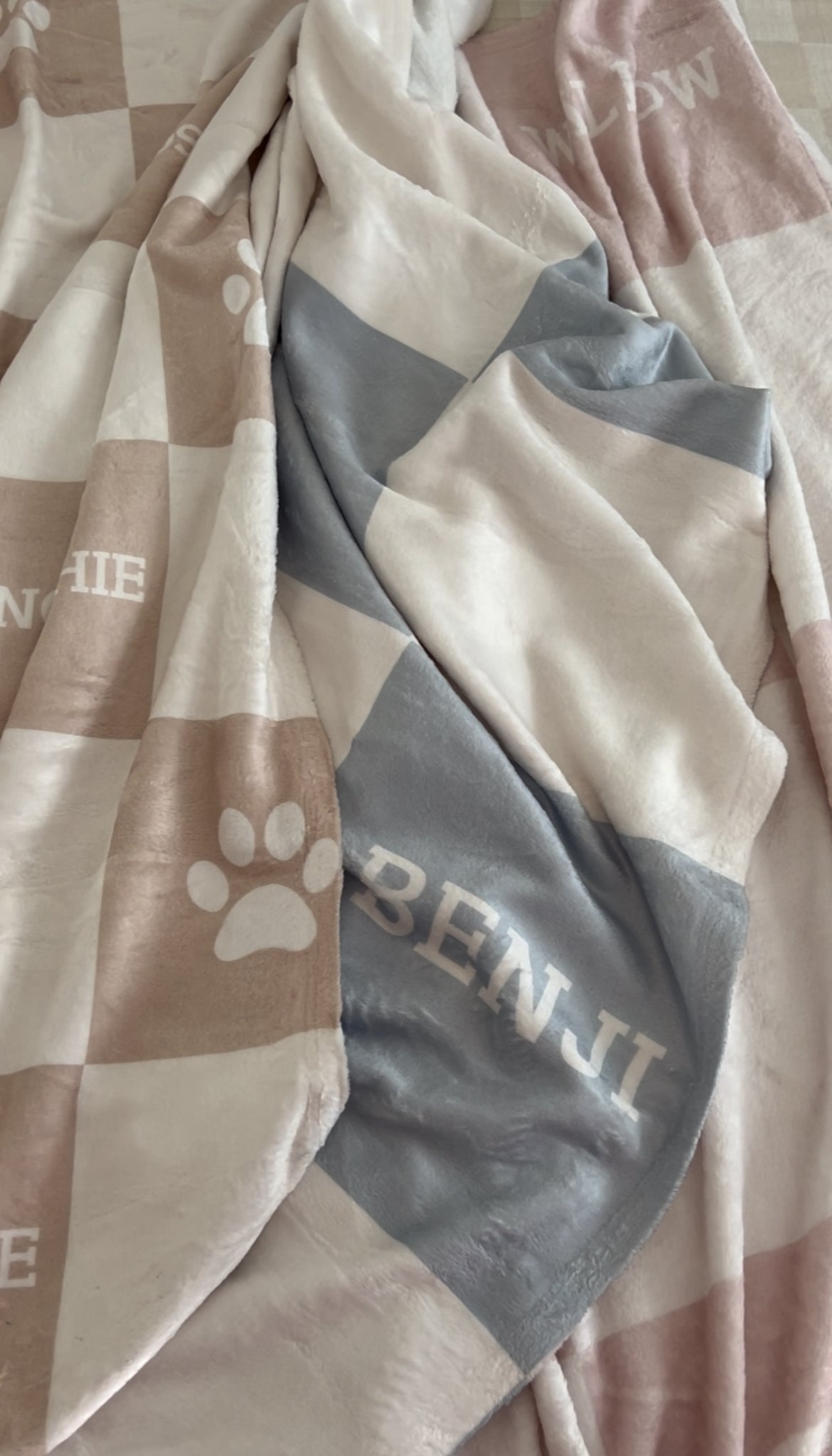 Deluxe Personalised Puppy Starter Kit (Blue) - Complete Essentials with Custom Blanket, Pet Bowl, Matching Collar & Leash, and Pet Bandana - TLC Paws