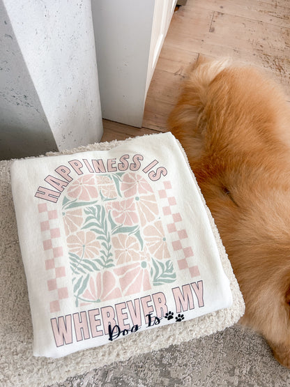 Personalised Happiness Is Wherever My Dog Is Sweatshirt - TLC Paws
