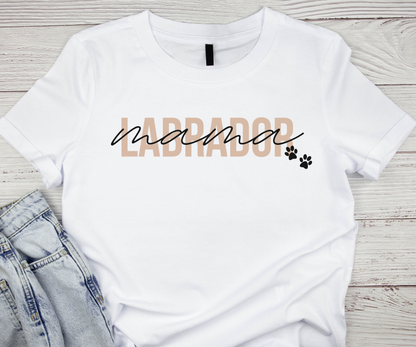 Personalised Dog Mama Tshirt with Breed and Name