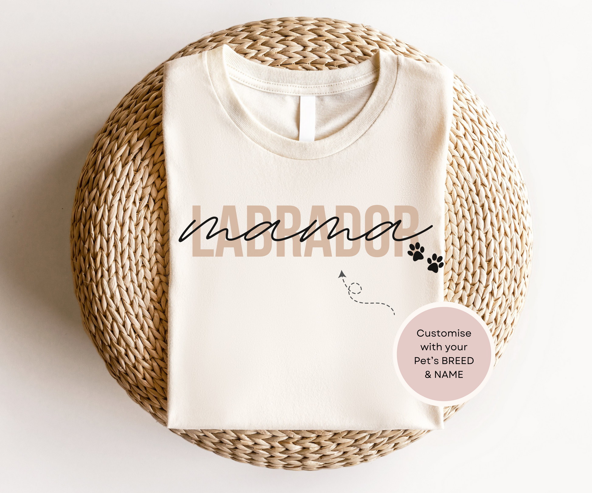Personalised Labrador Dog Mama Tshirt - TLC Paws