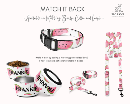 Pet Collar and Leash Set - Watermelon - TLC Paws