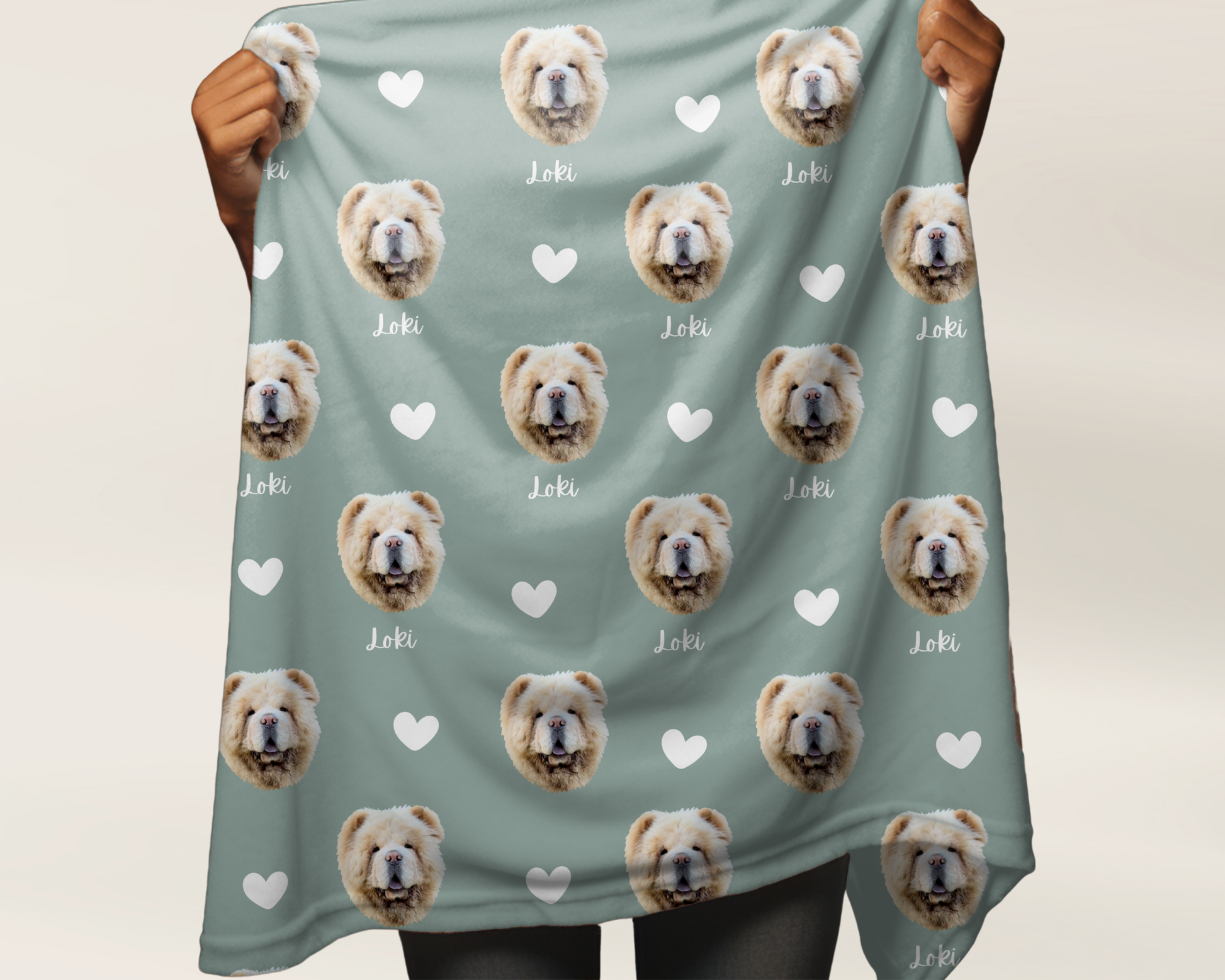 Custom Pet Portrait Blanket and Throw