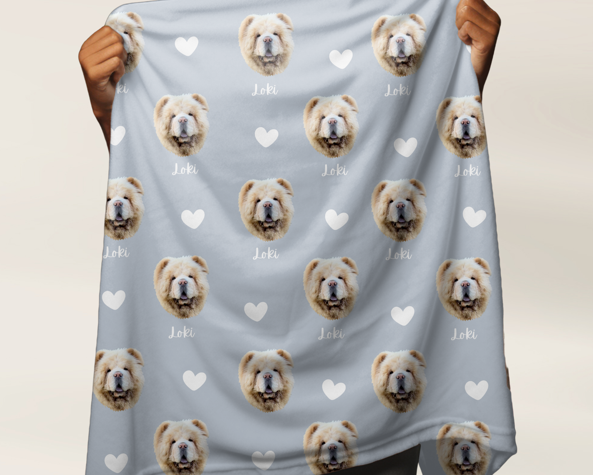 Custom Pet Portrait Blanket and Throw