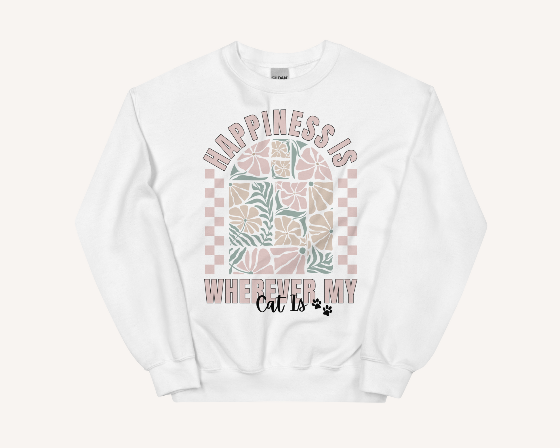 Personalised Happiness Is Wherever My Dog Is Sweatshirt - TLC Paws