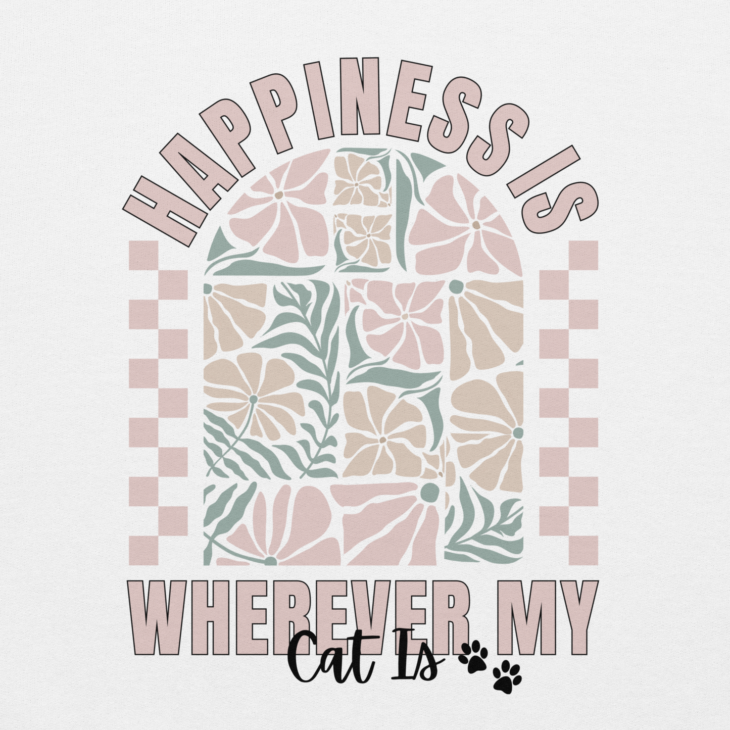 Personalised Happiness Is Wherever My Dog Is Sweatshirt - TLC Paws