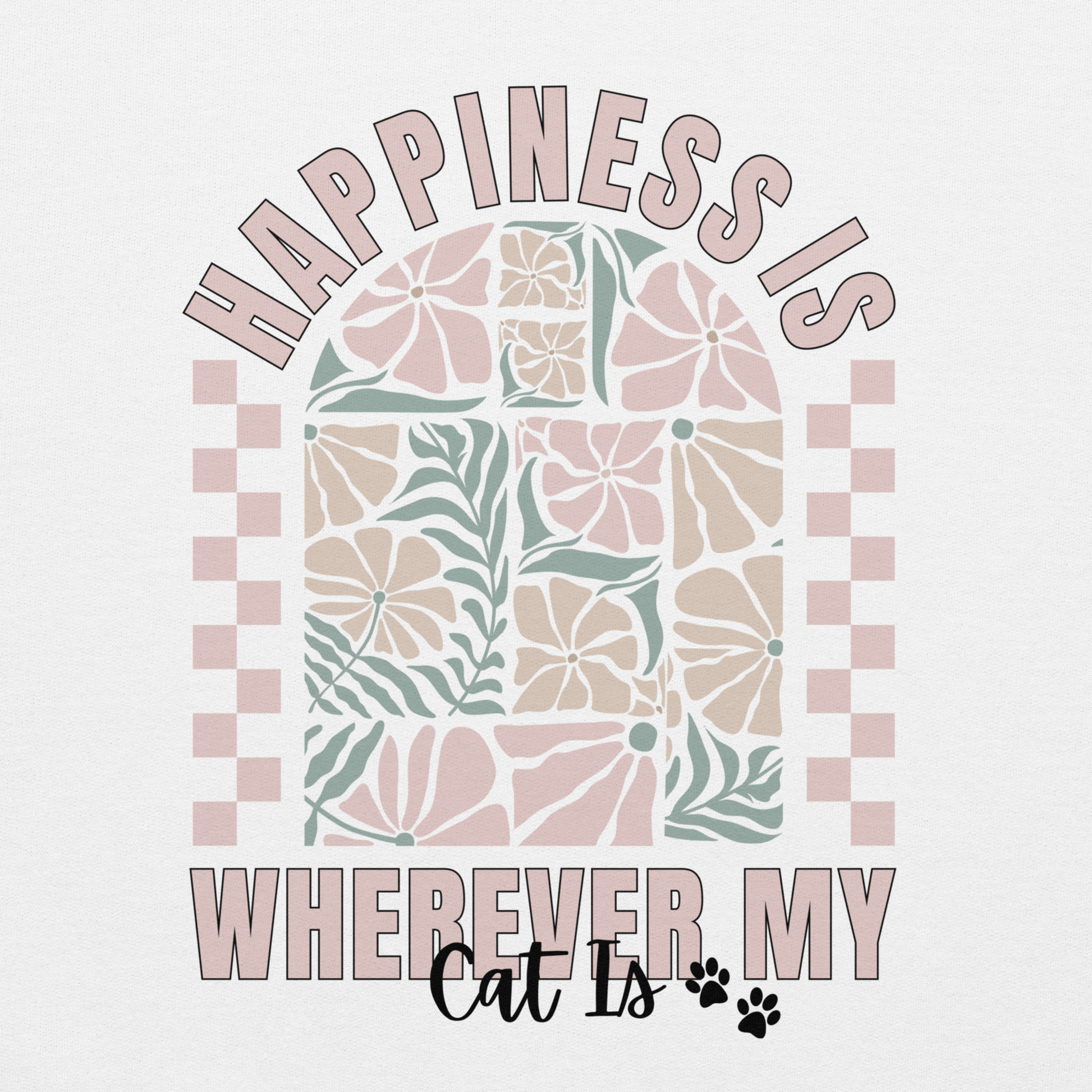 Personalised Happiness Is Wherever My Dog Is Sweatshirt - TLC Paws
