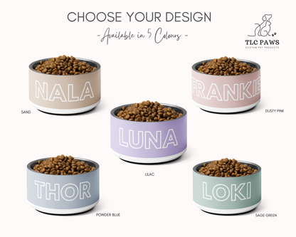 PERSONALISED PET BOWLS Stainless steel dog and cats