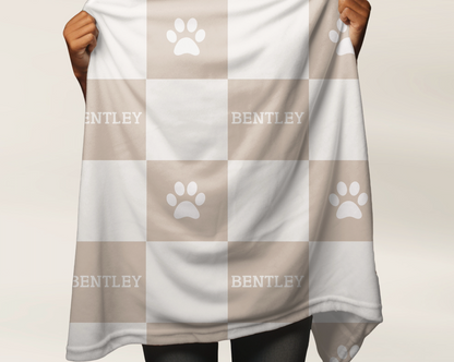 Personalised Blanket & Throw - Sand - TLC Paws