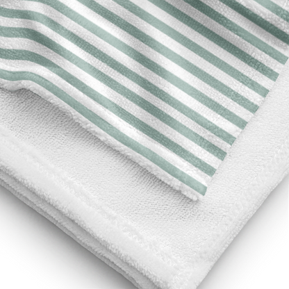 Personalised Beach Towel (Sage) – Custom Soft & Absorbent Towels for You and Your Pets - TLC Paws